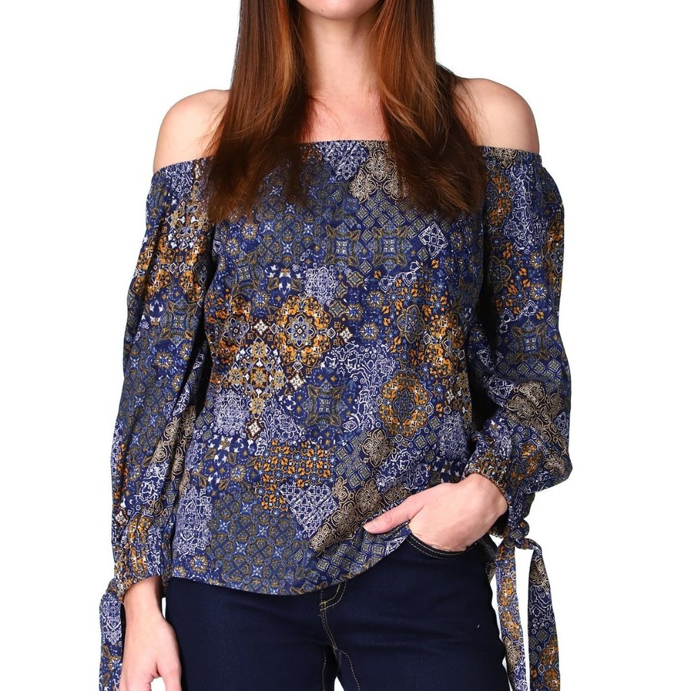 NWT Michael Kors Off the Shoulder Peasant Top MSRP $54